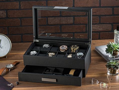 metal watch storage boxes|best luxury 12 watch box.